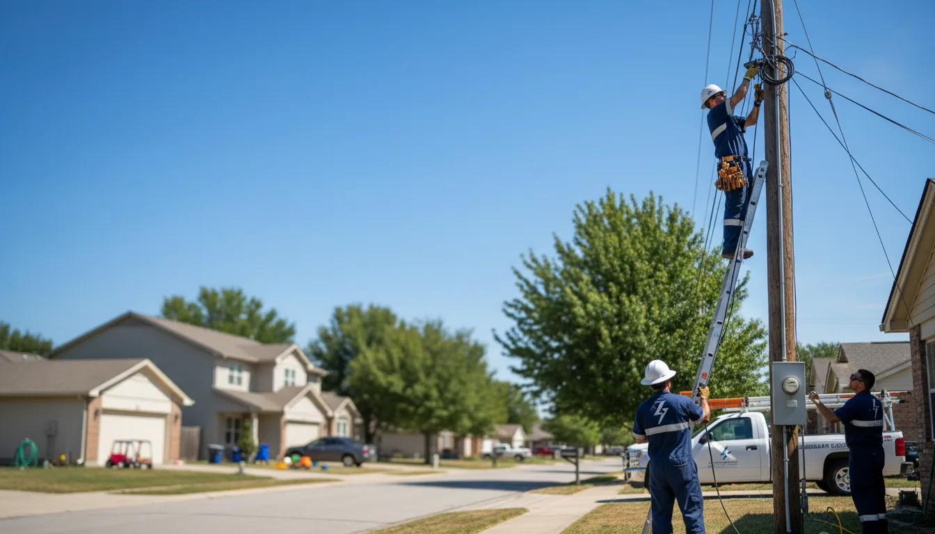 Residential electrician providing installation services in Acme, LA